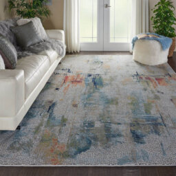 Ivory/multicolour Floral Luxurious Modern Easy To Clean Rug For Living Room, Bedroom And Dining Room-61Cm X 122Cm - thumbnail 2