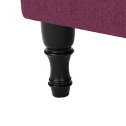 FWSTYLE Dark Fuchsia Upholstered Ottoman Storage Bench Padded Buttoned Seat - thumbnail 7