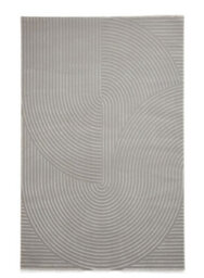 Grey Optical 3D Washable Modern Abstract Dining Room Bedroom & Living Room Rug-120Cm X 170Cm - thumbnail 1