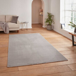Grey Optical 3D Washable Modern Abstract Dining Room Bedroom & Living Room Rug-120Cm X 170Cm - thumbnail 2
