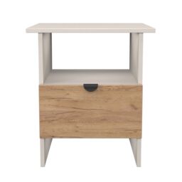 Varese Matt Kashmir Oak Effect 1 Drawer Non-Extendable Side Table (H)495mm (W)440mm (D)440mm - thumbnail 2