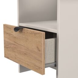 Varese Matt Kashmir Oak Effect 1 Drawer Non-Extendable Side Table (H)495mm (W)440mm (D)440mm - thumbnail 5