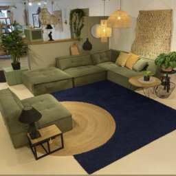 Uetian Navy Blue Shaggy Rug Soft Plush Thick Pile Carpet For Living Room & Bedroom (160X230 Cm) - thumbnail 6