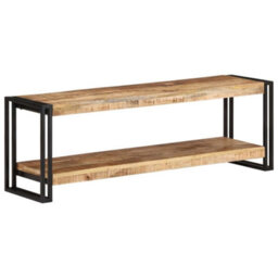 Berkfield Industrial Tv Cabinet 120X30X40 Cm Rough Mango Wood - thumbnail 2