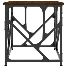 Berkfield Industrial Coffee Table Brown Oak 45X45X47.5 Cm Engineered Wood - thumbnail 5