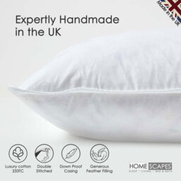 "Homescapes Luxury Duck Feather Cushion Pads Or Inserts 40 X 40 Cm (16 X 16"") Bounce Back Generously Filled Inner Pads, Fillers" - thumbnail 2