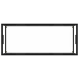 Berkfield Modern Coffee Table Black With Tempered Glass 120X50X35 Cm - thumbnail 4