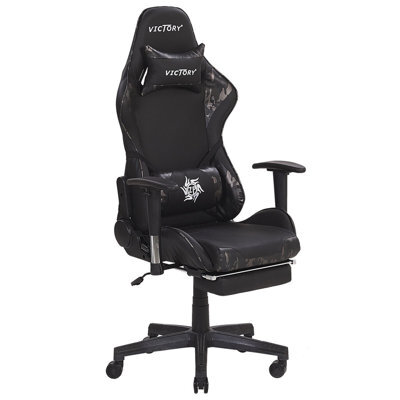 Beliani Gaming Chair Victory Faux Leather Dark Grey - image 1
