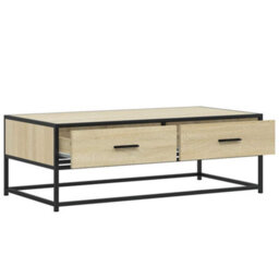 Berkfield Coffee Table Sonoma Oak 100X50X35 Cm Engineered Wood And Metal - thumbnail 8