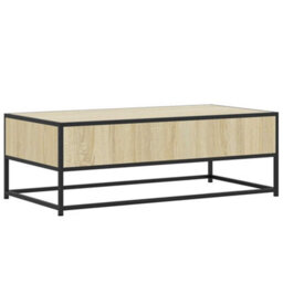 Berkfield Coffee Table Sonoma Oak 100X50X35 Cm Engineered Wood And Metal - thumbnail 7