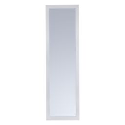 White Rectangular Overdoor mirror Framed Mirror (H)135cm (W)38.5cm