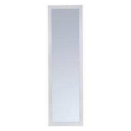 White Rectangular Overdoor Mirror Framed Mirror (H)135Cm (W)38.5Cm