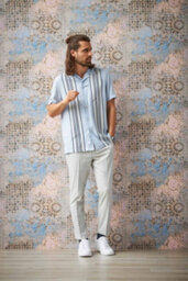As Creation Bricoflor Non-Woven Wallpaper, Funky Wallpaper, Moroccan & Tiled, Oriental In Beige, Cream, Blue - 10,05 X 0,53 M - thumbnail 5