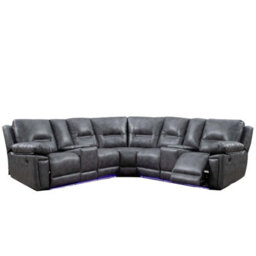 Furnishings For Less UK Zara Grey L Shaped Electric 5 Seater Reclining Corner Sofa Smart Tech Usb - thumbnail 2