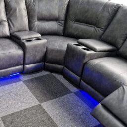 Furnishings For Less UK Zara Grey L Shaped Electric 5 Seater Reclining Corner Sofa Smart Tech Usb - thumbnail 3