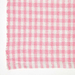 Homescapes Cotton Gingham Check Rug Hand Woven Pink White, 66 X 200 Cm - thumbnail 3