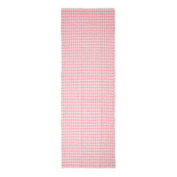 Homescapes Cotton Gingham Check Rug Hand Woven Pink White, 66 X 200 Cm - thumbnail 2