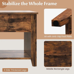 Lift Top Coffee Table Contemporary Wood Lift Top Dining Cocktail Table Living - thumbnail 5