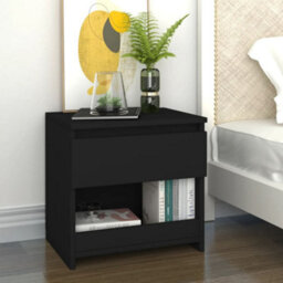 Berkfield Bedside Cabinets 2 Pcs Black 40X30X39 Cm Engineered Wood - thumbnail 2