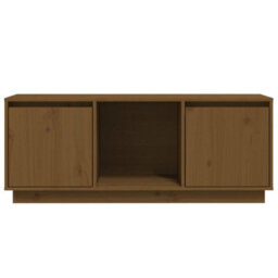 Berkfield Tv Cabinet Honey Brown 110.5X35X44 Cm Solid Wood Pine - thumbnail 6