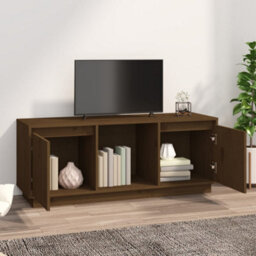 Berkfield Tv Cabinet Honey Brown 110.5X35X44 Cm Solid Wood Pine - thumbnail 3