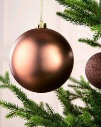 Werchristmas Espresso Extra Large Shatterproof Bauble Matt 15 Cm - thumbnail 4