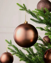 Werchristmas Espresso Extra Large Shatterproof Bauble Matt 15 Cm - thumbnail 3