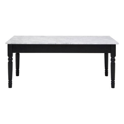 Orsina Marble Top Coffee Table, Elegant Decorative Table For Livingroom, Carved Legs Display Table For Bedroom - image 1