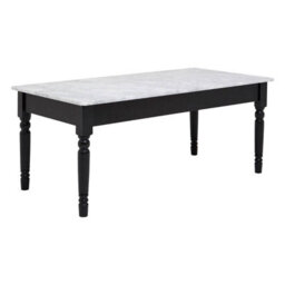 Orsina Marble Top Coffee Table, Elegant Decorative Table For Livingroom, Carved Legs Display Table For Bedroom - thumbnail 2