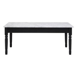 Orsina Marble Top Coffee Table, Elegant Decorative Table For Livingroom, Carved Legs Display Table For Bedroom