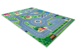 RugsX Bambino 9028 Washing Carpet City, Streets For Children Anti-Slip - Green Grey  160X220 Cm - thumbnail 3