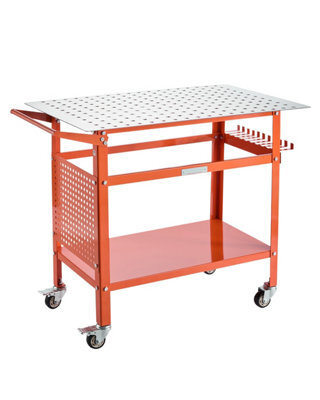 "Vevor Welding Table, 40"" X 24"" Welding Workbench Table With 800Lbs Static Weight Capacity, Movable Steel Work Bench" - image 1