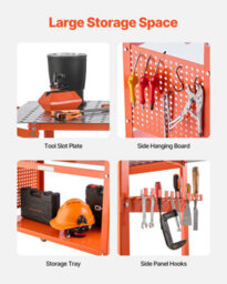 "Vevor Welding Table, 40"" X 24"" Welding Workbench Table With 800Lbs Static Weight Capacity, Movable Steel Work Bench" - thumbnail 3