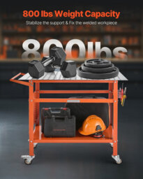 "Vevor Welding Table, 40"" X 24"" Welding Workbench Table With 800Lbs Static Weight Capacity, Movable Steel Work Bench" - thumbnail 2