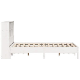 Berkfield Bookcase Bed Without Mattress White 160X200Cm Solid Wood Pine - thumbnail 5
