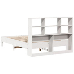 Berkfield Bookcase Bed Without Mattress White 160X200Cm Solid Wood Pine - thumbnail 6