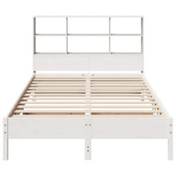 Berkfield Bookcase Bed Without Mattress White 160X200Cm Solid Wood Pine - thumbnail 4