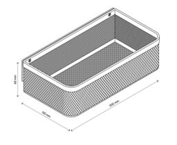 GoodHome Elland Black Stainless Steel Small 1 Compartments Shower Basket (W)20.2Cm - thumbnail 3