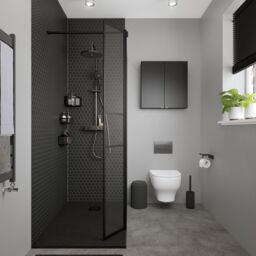 GoodHome Elland Black Stainless Steel Small 1 Compartments Shower Basket (W)20.2Cm - thumbnail 5