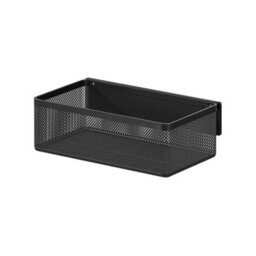GoodHome Elland Black Stainless Steel Small 1 Compartments Shower Basket (W)20.2Cm