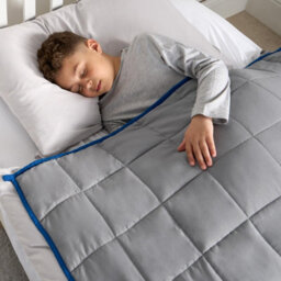 OHS Weighted Blanket Supersoft Stress Anxiety Relief, Blue/grey - 3Kg 100 X 150Cm - thumbnail 7