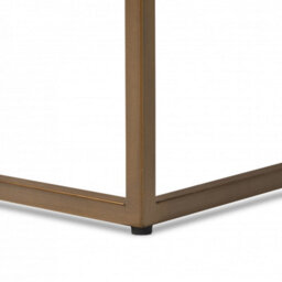 Wyld Haus Mandalo Taupe Shagreen One-Drawer Side Table With Brushed Brass Frame - thumbnail 9