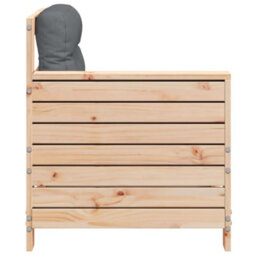 Berkfield Garden Armrest Sofa With Cushion Solid Wood Pine - thumbnail 5