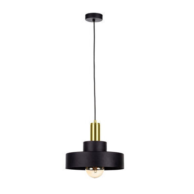 Luminosa Lighting Luminosa Giza Dome Pendant Ceiling Light Black, Gold, 30Cm, 1X E27