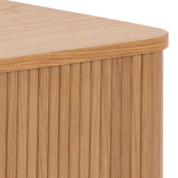 Wyld Haus Copenhagen Natural Oak Etched Tv Unit With 2 Tambour Doors, 1400mm - thumbnail 7