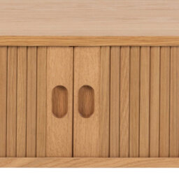 Wyld Haus Copenhagen Natural Oak Etched Tv Unit With 2 Tambour Doors, 1400mm - thumbnail 8