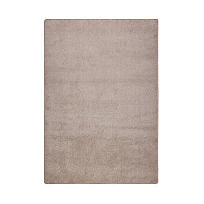Floordirekt Sundae Polypropylene Area Rug Non Slip Easy Clean Hardwearing Velour Beige 200 X 250 Cm - image 1