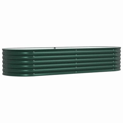 Berkfield Modern Garden Raised Bed Green 240 X 80 X 44 Cm Steel