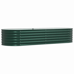Berkfield Modern Garden Raised Bed Green 240 X 80 X 44 Cm Steel