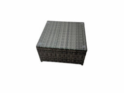Fimous Outdoor Pe Rattan Garden Furniture Sofa Set With Square Coffee Table Chair Big Stool Side Table Dark Grey - thumbnail 3